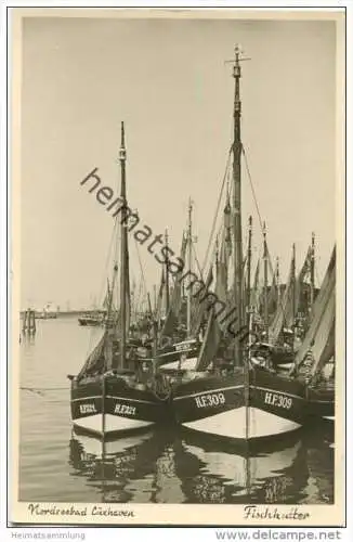 Nordseebad Cuxhaven - Fischkutter - Foto-AK - Fotohaus Emil Lues Cuxhaven-Duhnen