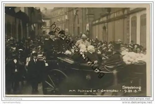 MM Pointcaré et Clémenceau - Strasbourg 9. XII 1918