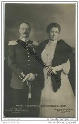 Friedrich II. Grossherzog und Hilda Grossherzogin von Baden 1907