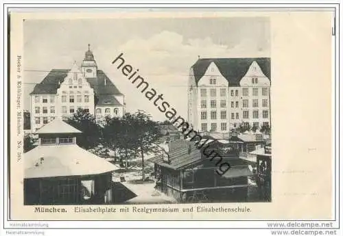 München - Elisabethplatz - Realgymnasium - Elisabethenschule - Mastochsen-Metzgerei Franz Köll