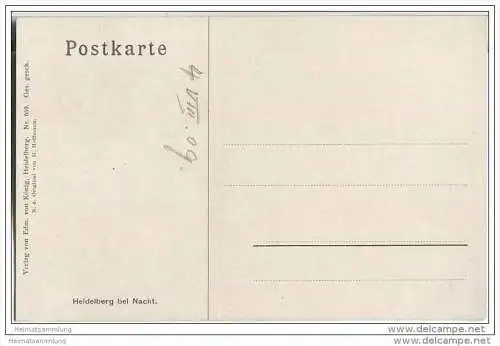 Heidelberg bei Nacht - signiert H. Hoffmann