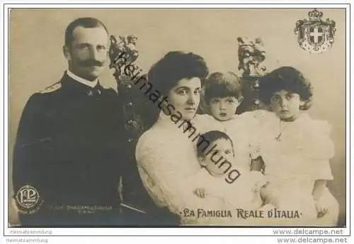 Italien - La Famiglia Reale d' Italia - Vittorio Emanuele III. mit Familie