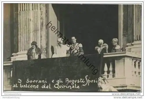 Italien - Roma - I Sovrani e gli Augvsti Sposi al balcone del Quirinale - Maria von Belgien - Umberto II.