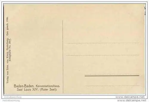 Baden-Baden - Konversationshaus - Saal Louis XIV. (Roter Saal)