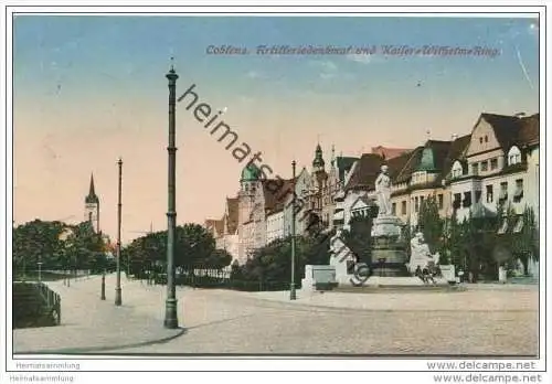 Coblenz - Artilleriedenkmal und Kaiser-Wilhelm-Ring
