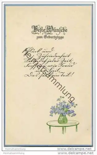 Geburtstag - Vergissmeinnicht in der Vase