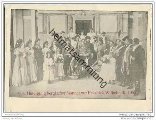Huldigung bergischer Männer vor Friedrich Wilhelm III 1904