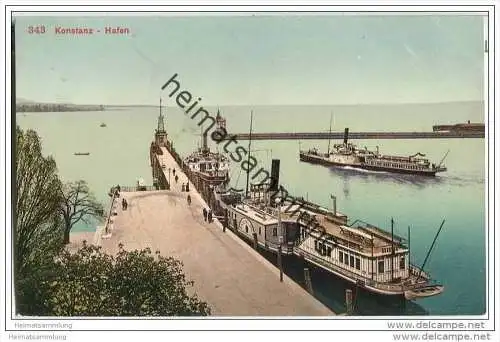 Konstanz - Hafen - Fahrgastschiffe Kaiser Wilhelm und Säntis