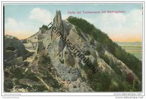 Blankenburg - Teufelsmauer mit dem Sautrogfelsen - Neue Eisenbahnlinie Quedlinburg Blankenburg Thale