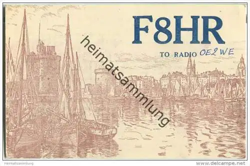 QSL - QTH - Funkkarte - F8HR - France - Lyon - 1957