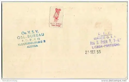 QSL - QTH - Funkkarte - CT1FN - Portugal - Vila Vicosa - 1955