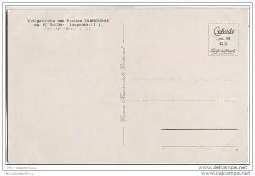 Silbermühle im Teutoburger Wald - Inhaber W. Schäfer Leopoldstal i. L.