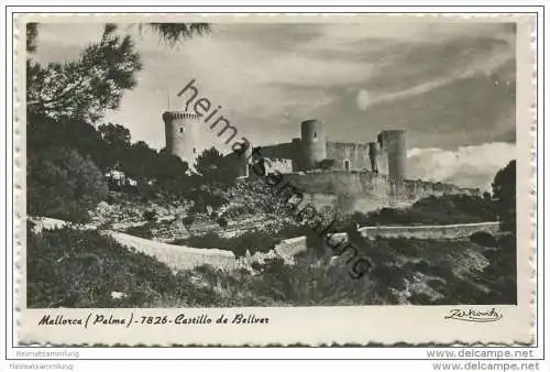 Mallorca - Palma - Castillo de Bellver - Foto-AK 50er Jahre
