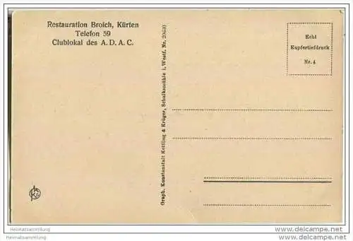 Kürten - Restauration Broich - Gastzimmer - Clublokal des ADAC