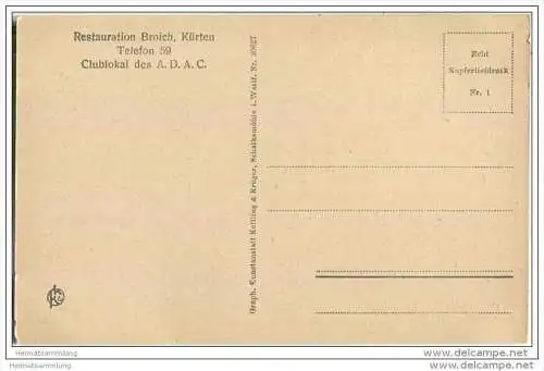 Kürten - Restauration Broich - Clublokal des ADAC