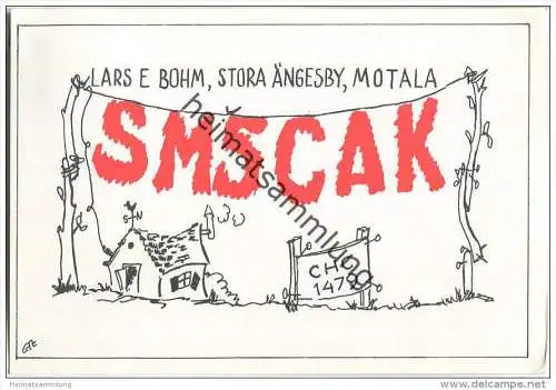 QSL - QTH - Funkkarte - SM5CAK - Sweden - Motala - 1967