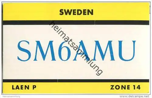 QSL - QTH - Funkkarte - SM6AMU - Sweden - Amal - 1967
