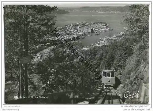 Bergen - Utsikt fra Floibanen - Bergbahn