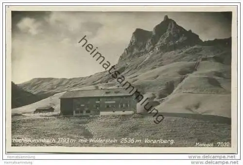 Hochkrummbach mit Widderstein - Gasthaus Adler - Foto-AK 20er Jahre