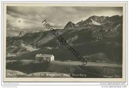 Hochkrummbach in Vorarlberg - Bregenzer Wald - Foto-AK 20er Jahre