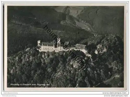 Eisenach - Wartburg - Fliegeraufnahme - Foto-AK Grossformat 40er Jahre