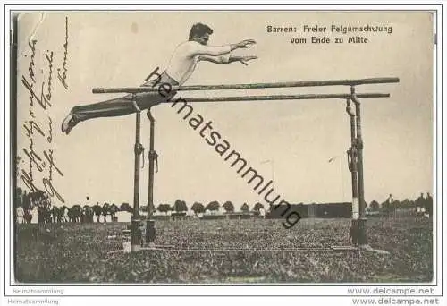 Turnen - Barren - Freier Felgumschwung vom Ende zur Mitte