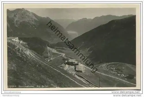 Berninabahn - Alp Grüm - Foto-AK 20er Jahre