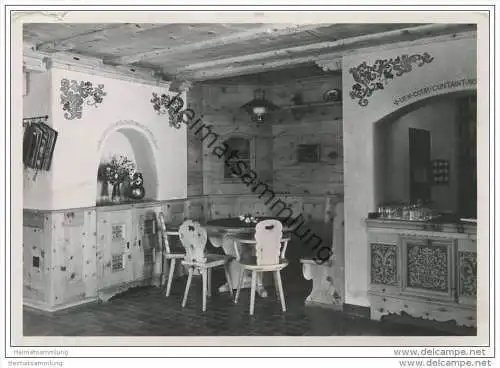 Cafe-Conditorei Th. Conrad - Engadinerstube - Foto-AK Grossformat