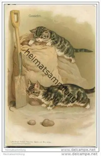 Katzen - Maus - Gesicht - Verlag Lith.-Anstalt München Serie 100 No. 21540