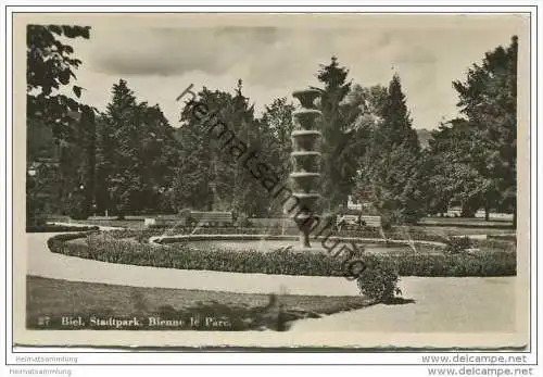 Biel - Stadtpark - Foto-AK