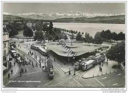 Zürich - Bellevueplatz - Foto-AK Grossformat - Strassenbahn - Tram