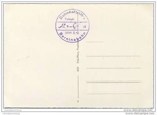 Blick von Alp Grüm - Foto-AK Grossformat 50er Jahre