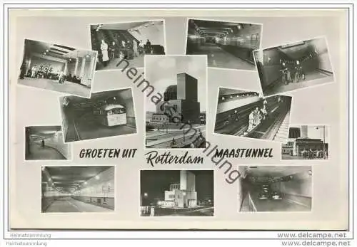 Rotterdam - Maastunnel - Foto-AK
