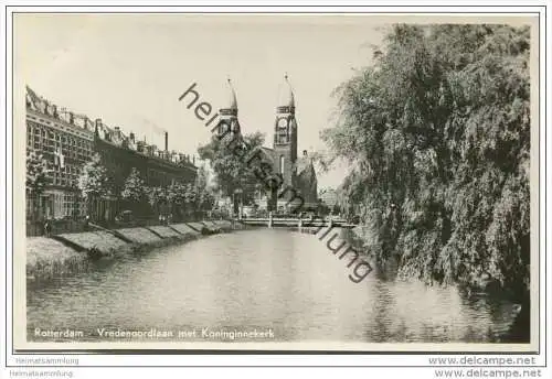 Rotterdam - Vredenoordlaan met Koninginnekerk - Foto-AK