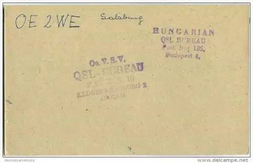 QSL - QTH - Funkkarte - HA85586 - Hungary - Baja - 1959