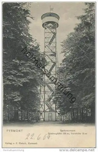 Pyrmont - Spelunkenturm - Bomberg - Verlag F. Pietsch Pyrmont 1909