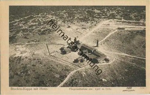 Brocken-Kuppe mit Hotel - Fliegeraufnahme - Brockenhotel Rudolph Schade