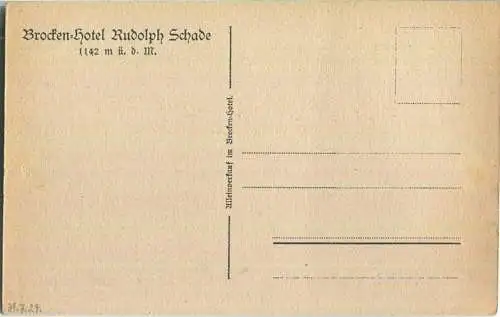 Brocken-Kuppe mit Hotel - Fliegeraufnahme - Brockenhotel Rudolph Schade