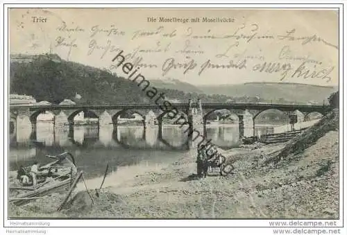 Trier - Die Moselberge mit Moselbrücke