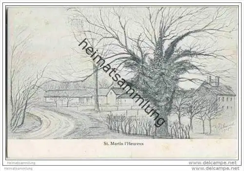 51490 Saint-Martin-l'Heureux - Künstlerkarte - signiert R. Wehnert 1915