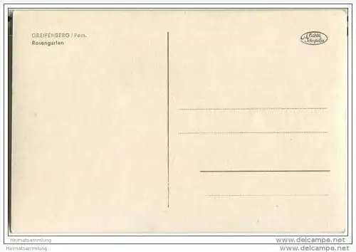 Greifenberg - Gryfice - Rosengarten - Foto-AK