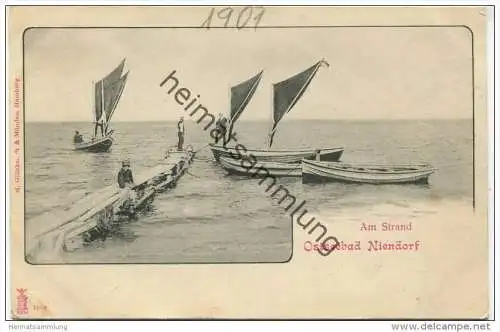 Niendorf - Am Strand - Verlag Glückstedt &amp; Münden Hamburg ca. 1900