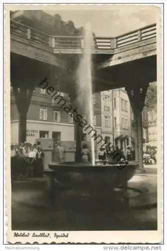 Karlsbad - Sprudel - Foto-AK gel. 1940