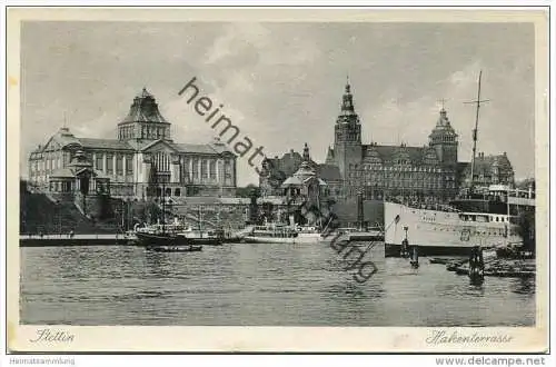 Stettin - Hakenterrasse - Verlag Arthur Schuster Stettin - gel. 1936