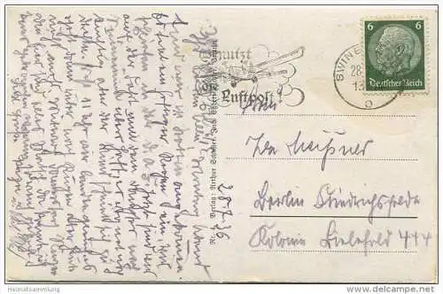 Stettin - Hakenterrasse - Verlag Arthur Schuster Stettin - gel. 1936