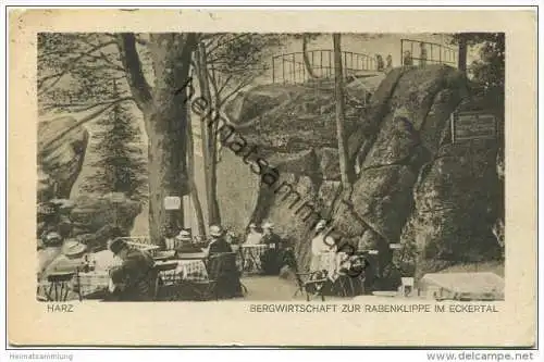 Eckertal - Bergwirtschaft zur Rabenklippe - Verlag Rud. Lohse Halberstadt - gel. 1930