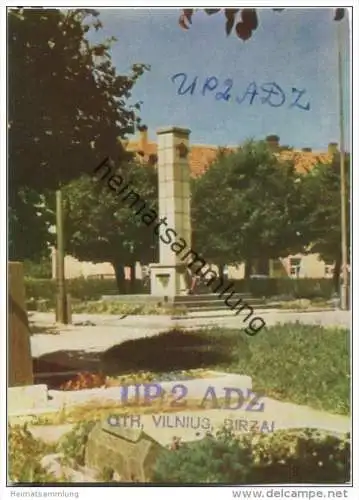 QSL - QTH - Funkkarte - UP2ADZ - Lithuanian SSR - Birzai - 1965