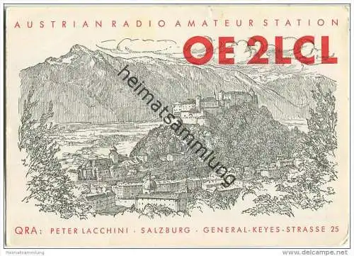 QSL - QTH - Funkkarte - OE2LCL - Salzburg - 1965