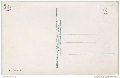 Karlsruhe - Luftbildaufnahme der Badisch-Pfälzischen Luft-Hansa A.-G. Mannheim