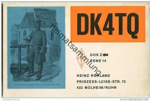 QSL - QTH - Funkkarte - DK4TQ - Mülheim an der Ruhr - 1971